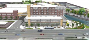 A rendering of Whole Foods architectural design in Broad Ripple