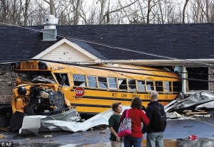 Photo of storm damage in Henryville Indiana in 2012