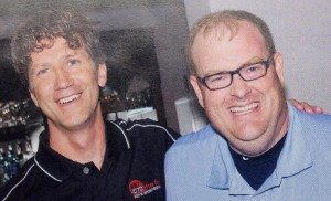 With Greg Rakestraw at 1070/107.5 THE FAN's Tom Dakich Memorial Golf Outing, summer of 2014.