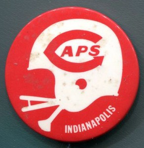 An Indianapolis Capitols fan pin. 