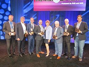 The 2016 Radio Wayne Award Winners. Emmis CEO Jeff Smulyan is second from the left. 
