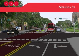 Sketch of how the Red Line will look throughout city streets