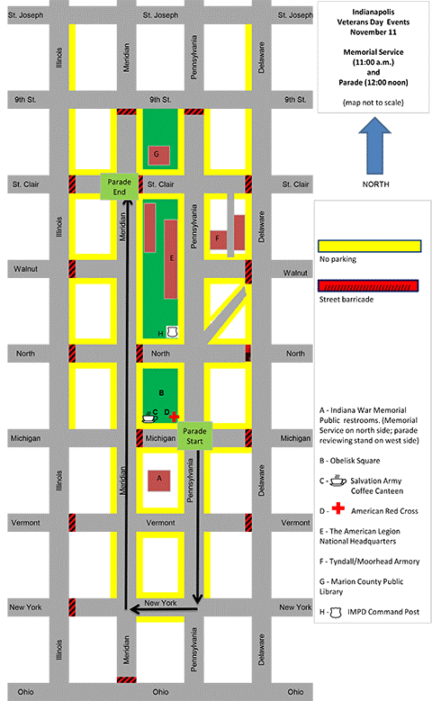 Veterans Day Map Parade